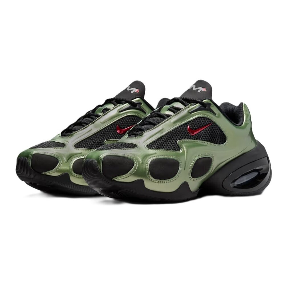 New Women's Nike Air Max Muse Athletic Shoes Black/Oil Green MSRP $170